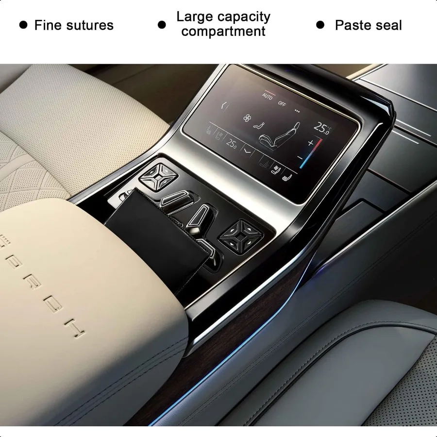 Soporte de registro y seguro para coche, organizador de guantera Premium de 5,2 × 4,7 con cierre, soporte para documentos de vehículo