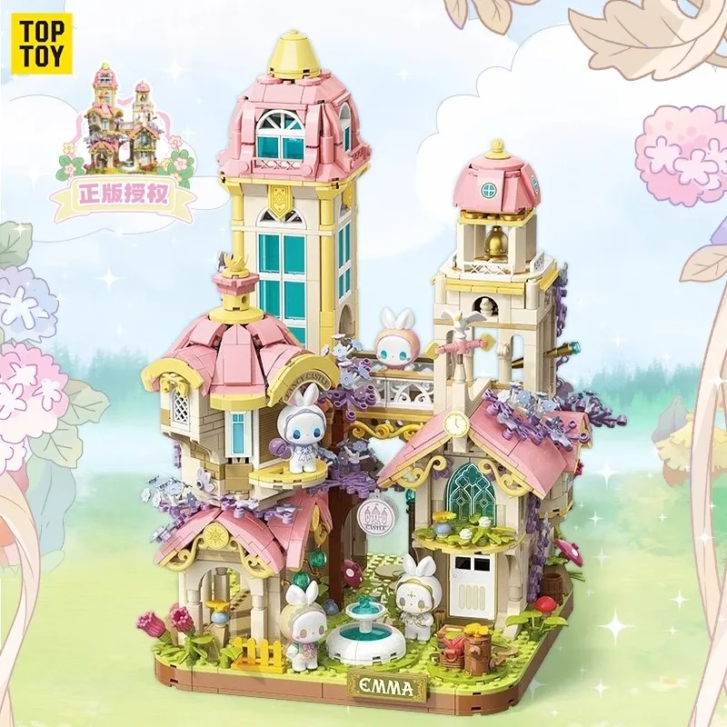 EMMA سيكريت فورست تجميع اللبنات Kawaii حلم القلعة لعبة نموذج سطح المكتب الحلي هدية عيد الأطفال