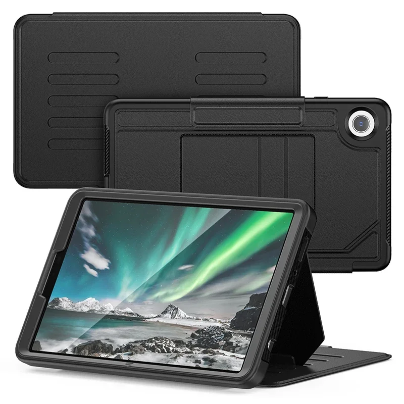 

Protective Case For Samsung Galaxy Tab А9 8.7 inch X110 X115 Tablet Case Kickstand Holder Shoulder Strap 360 Rotation Cover