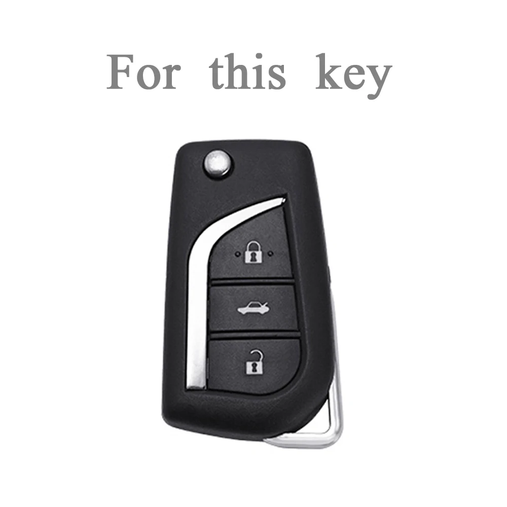 For Toyota Camry RAV4 Forturner Hilux Auris Corolla Avensis Verso Yaris Aygo Scion TC IM TPU Leather Car Remote Key Cover Case view 4