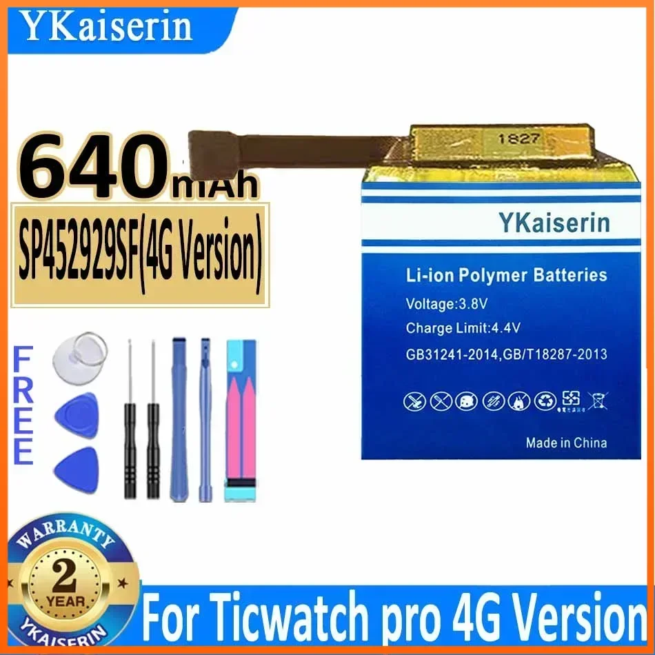 

Запасная батарея ykaisin SP452929SF для Ticwatch Pro Bluetooth / 4G версия, аккумулятор для часов