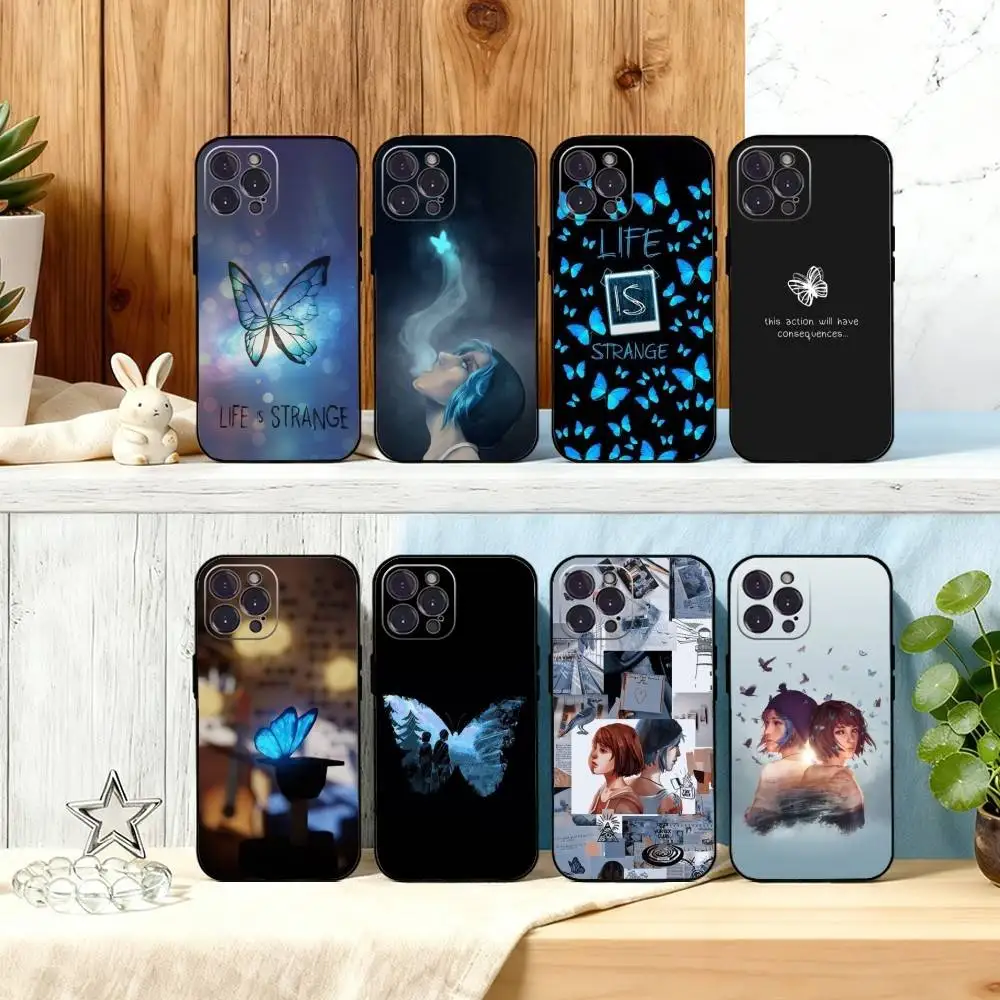

Blue-Game Life Is Strange Phone Case For iPhone17,16,15,14,13,12,Plus,Pro Max, 5G Others Soft Black Cover