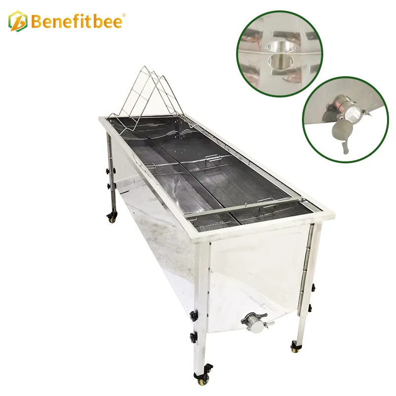 

XSH Apiculture Stainless Steel Uncapping Tray Honeycomb Uncapper Honey Uncapping Table Tank With Honey Filter