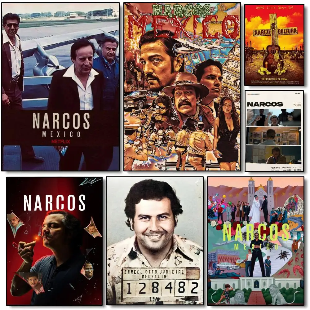 Popular Crime Dramas N-Narcos Poster Modern Aesthetic Wall Art | Stylish Bedroom Home Decor & Unique Gift Ideas
