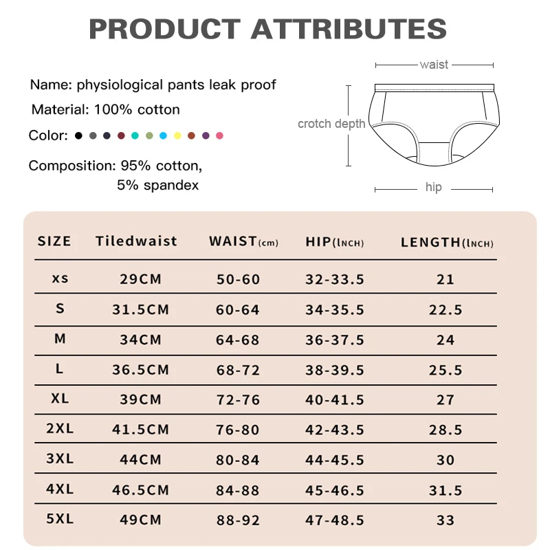 3 قطعة فترة الحيض النساء السروال السيدات القطن بعد الولادة ماصة مانعة للتسرب سراويل الحجم الأوروبي XS-5XL