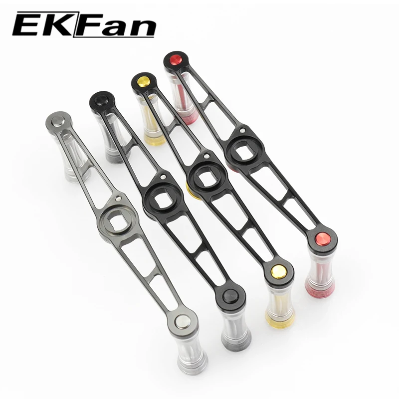 EKFan 105mm Baitcasting Angelrollengriff für A/S/D 7*4/8*5 Loch Aluminiumlegierung BC Rollengriff mit Acrylknopf DIY Zubehör – Detail 4