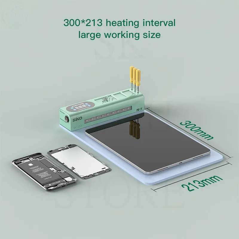 15" Heating Platform With LED Dust Removal Repair Station Fast Heating & Overheat Protection 720° Foldable LCD Disassembly Pad
