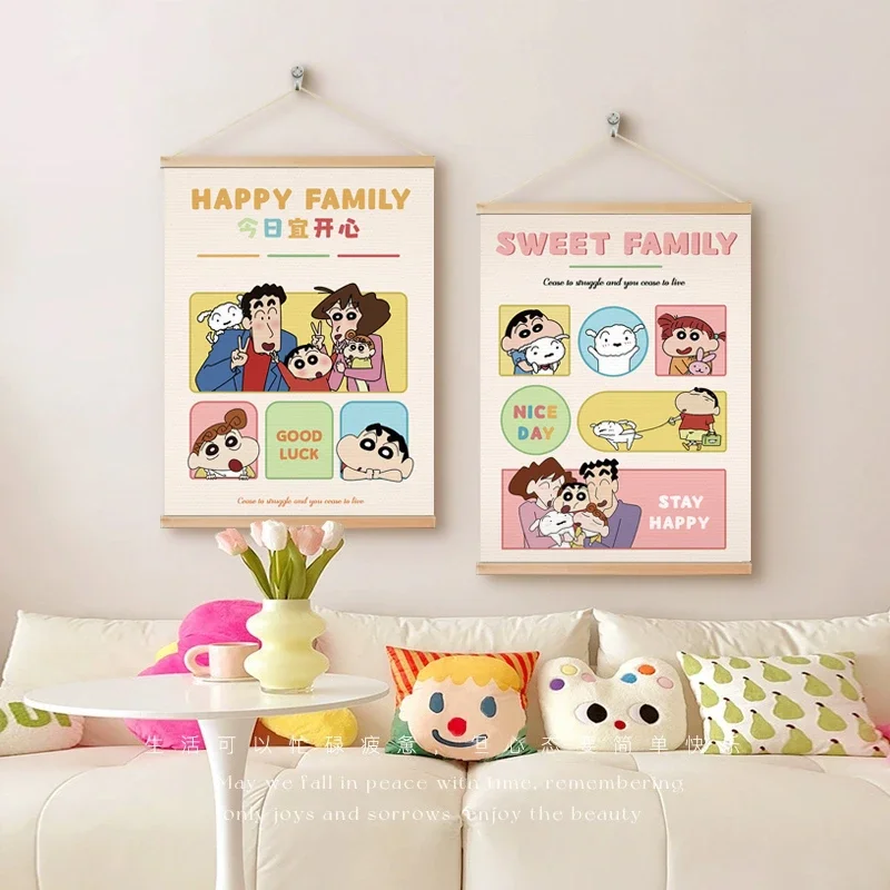 New Crayon Shin-chan Family Decorative Painting Living Room Background Wall Painting Restaurant Home Decor Painting Calligraphy