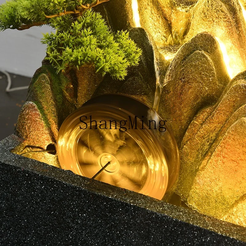 

CL Chinese Style Flowing Water Fountain Ornament Water Feature Shop Decoration Hotel Office Lobby Decoration Opening Gift