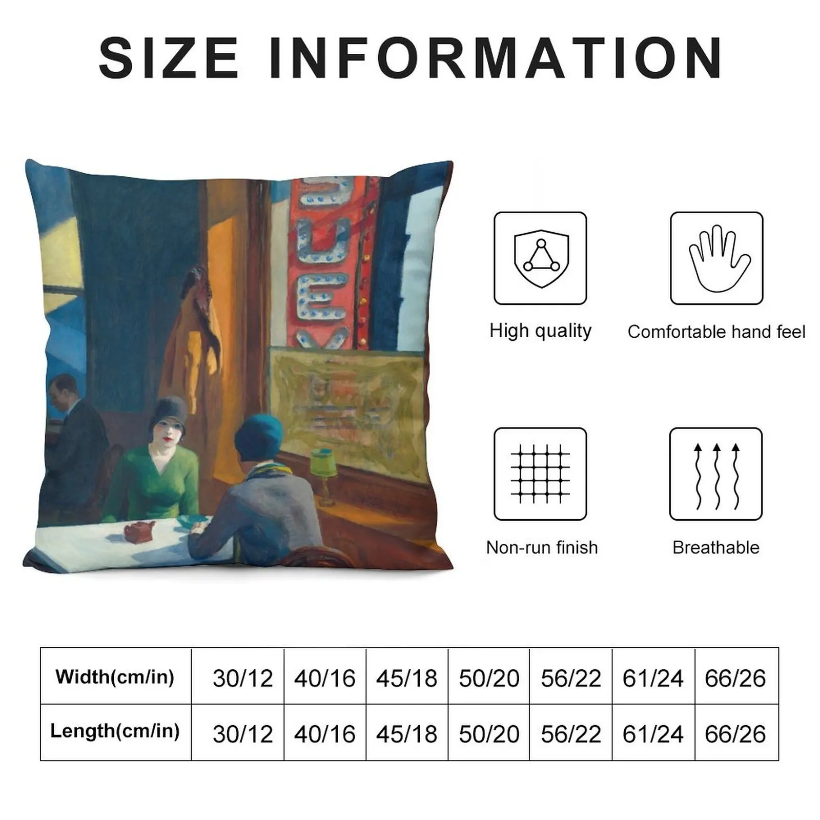 Edward Hopper - Chop Suey Throw Pillow Embroidered Cushion Cover Bed pillowcases Cushions For Decorative Sofa pillow