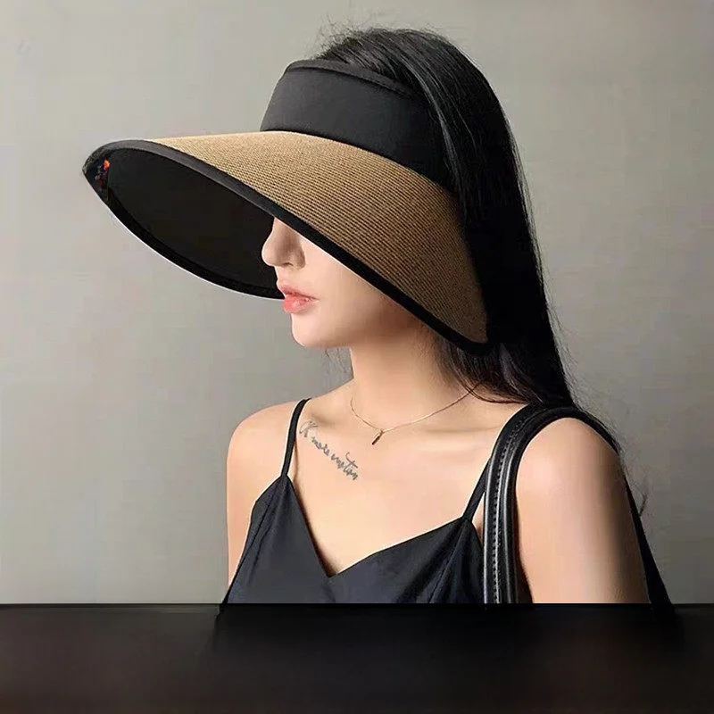viney-women's-summer-2026-new-style-sun-protection-hat-straw-weaving-empty-top-cycling-wide-brim-foldable-hat-casual-leisure