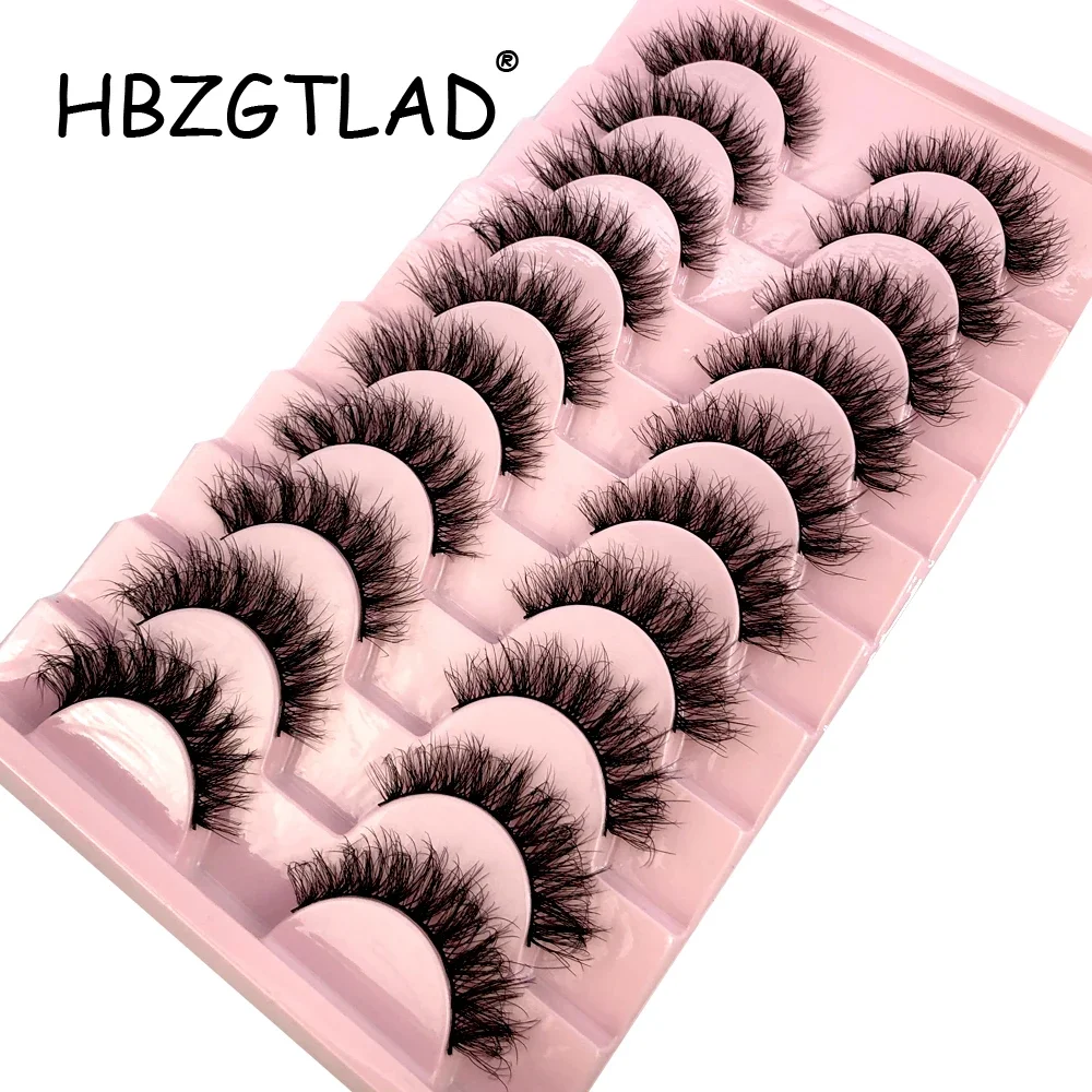HBZGTLAD neue 10 Paar Wimpern, Make-up, weiche, flauschige 3D-Nerzwimpern, dicke, handgefertigte Volumen-Nerzwimpern, künstliche Wimpern, natürliches Fa