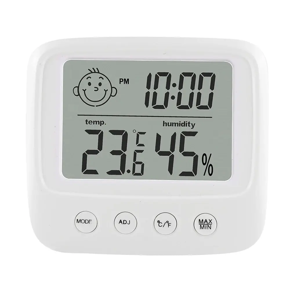 1pc New LCD Digital Temperature Baby Room Humidity Meter Backlight Home Indoor Electronic Hygrometer Thermometer Weather Station