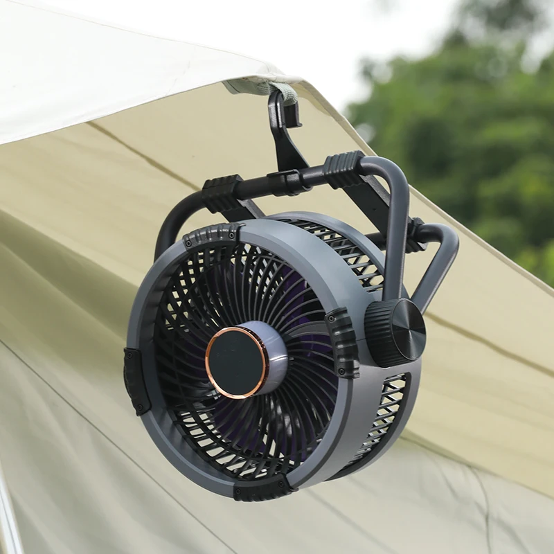 

20000mAh Multifunctional Portable Fan Rechargeable 6 in 1 Outdoor Camping Fan Wireless Tent Ceiling Fan with Hook & Light