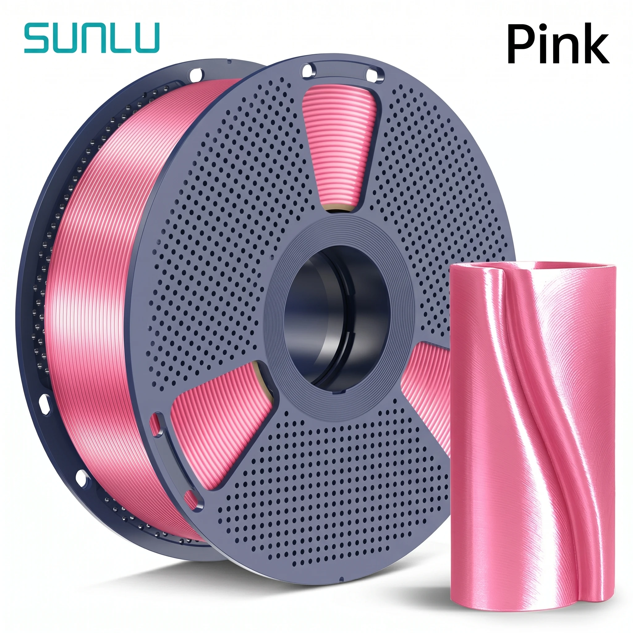 SUNLU Seiden-PLA-Filament 1kg 1,75mm 1 Rolle/kg (2,2lbs) Für 3D-Drucker, ordentlich gewickelt, reibungsloser Druck
