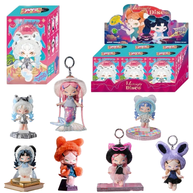 

Dodonami Midnight Disco Series Trendy Blind Box Kawaii Action Figures Desktop Decoration Toy Surprise Mystery Box Girls Gift