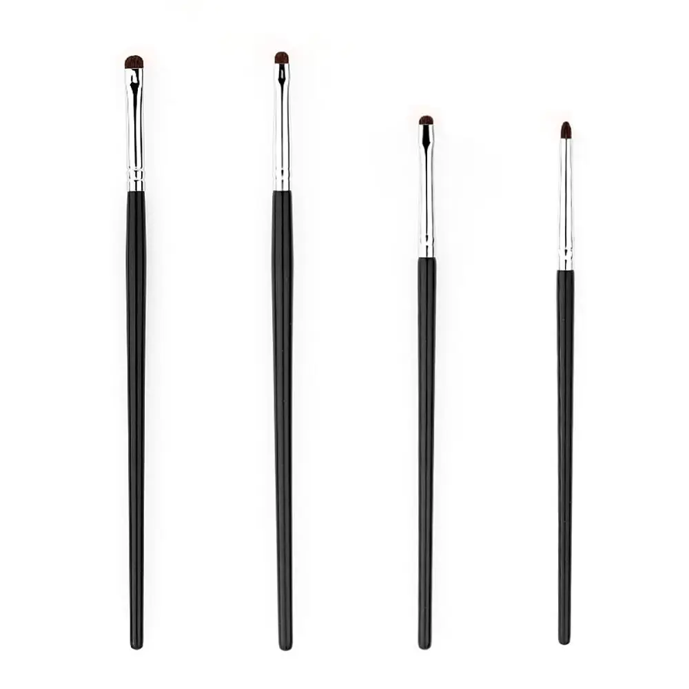 4Pcs/Set Small Angle Eyeshadow Brushes Eyelid Highlighter Soft Hair Makeup Brushes Precise Detail Lying Silkworm
