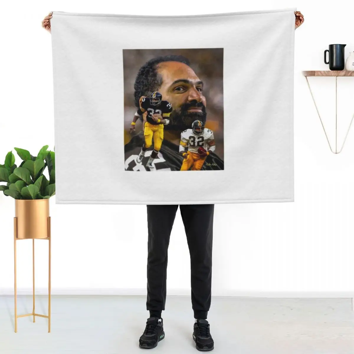 Franco Harris Love Football Throw Blanket Personalized Gift Polar Vintage Summer Beddings Bed Soft Blankets