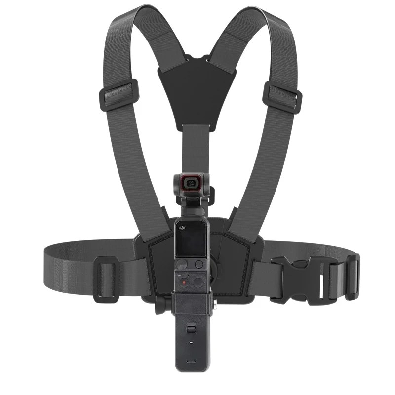 Dual Camera Front Rear Fixed Chest Straps Horizontal Vertical Shooting Base for DJI Pocket 3 2 1 / Gopro / DJI Action Series