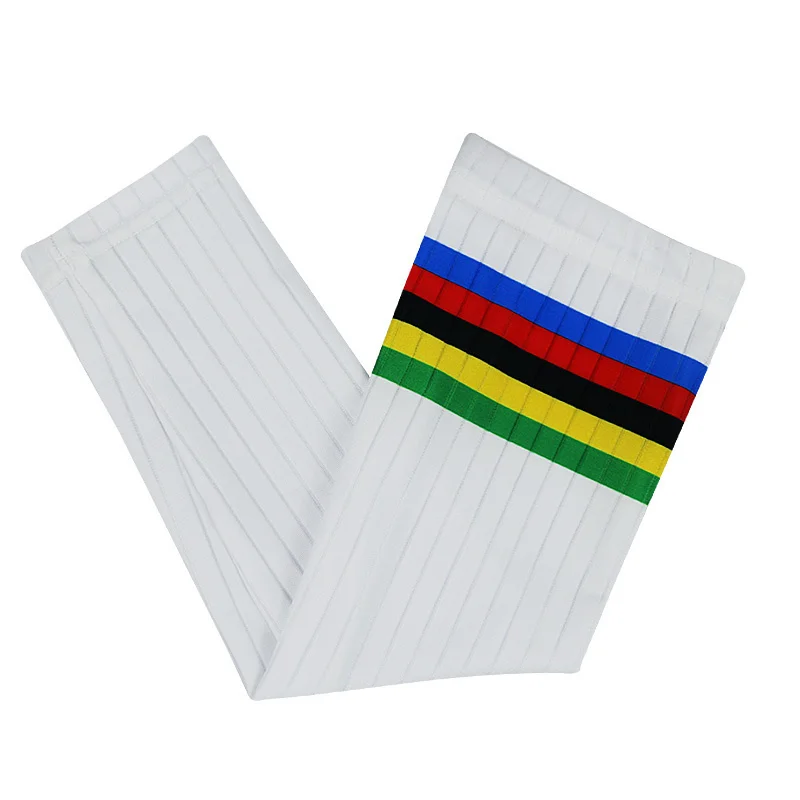 Champion New Rainbow Stripe Aero Cycling Sleeve Summer Sunscreen Cool Road Running Bike Arm Sleeve Sports Accessories Men Women