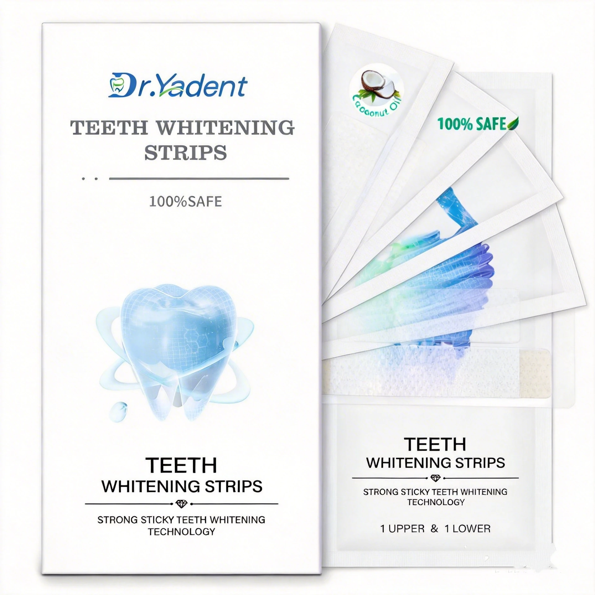 

DrYadent перекись водорода 6% полоски для отбеливания зубов 14 шт. Days отбеливание пробная эмаль безопасная формула чувствительная десна использует