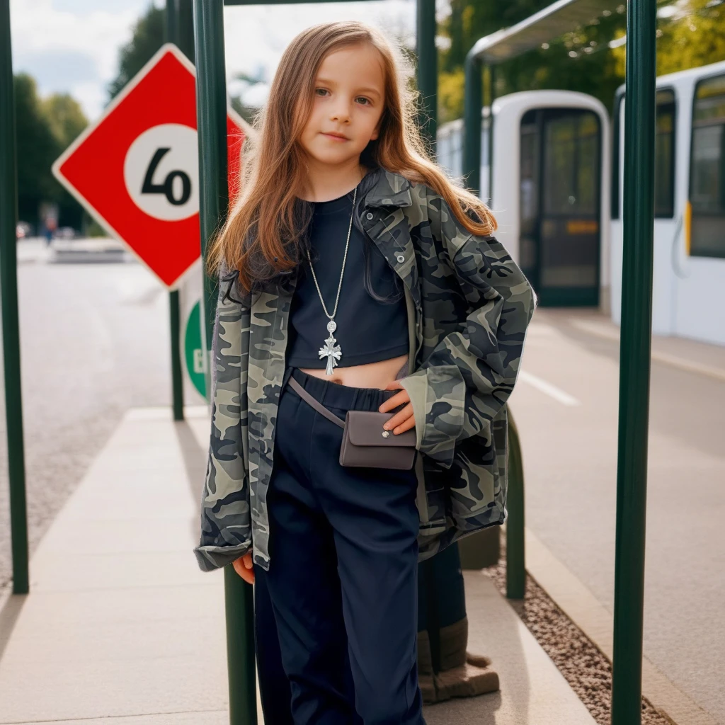 

Girls Autumn Jacket Stylish American Camo Printed Shirt Outerwear Trendy Casual Versatile Tops Clothes for Teen Kids 10 12 Years