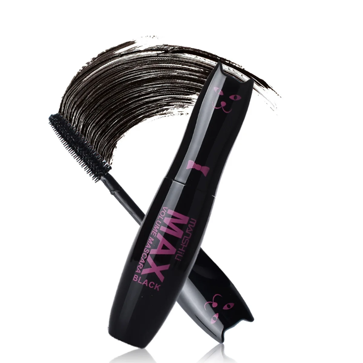 Cute Black Mascara Max Volume Curling Mascara Waterproof Thick Lengthening Lash Extention Eyelashes Makeup 4D Fiber Lash Mascara