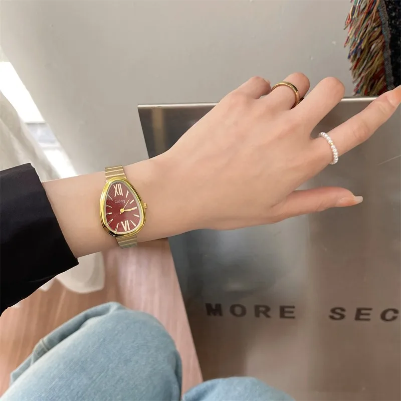 Brand Snake Head Watches for Women Luxury Ladies Quartz Watch Gift Fashion Adjustable Stainless Steel Strap Wristwatch Relogio