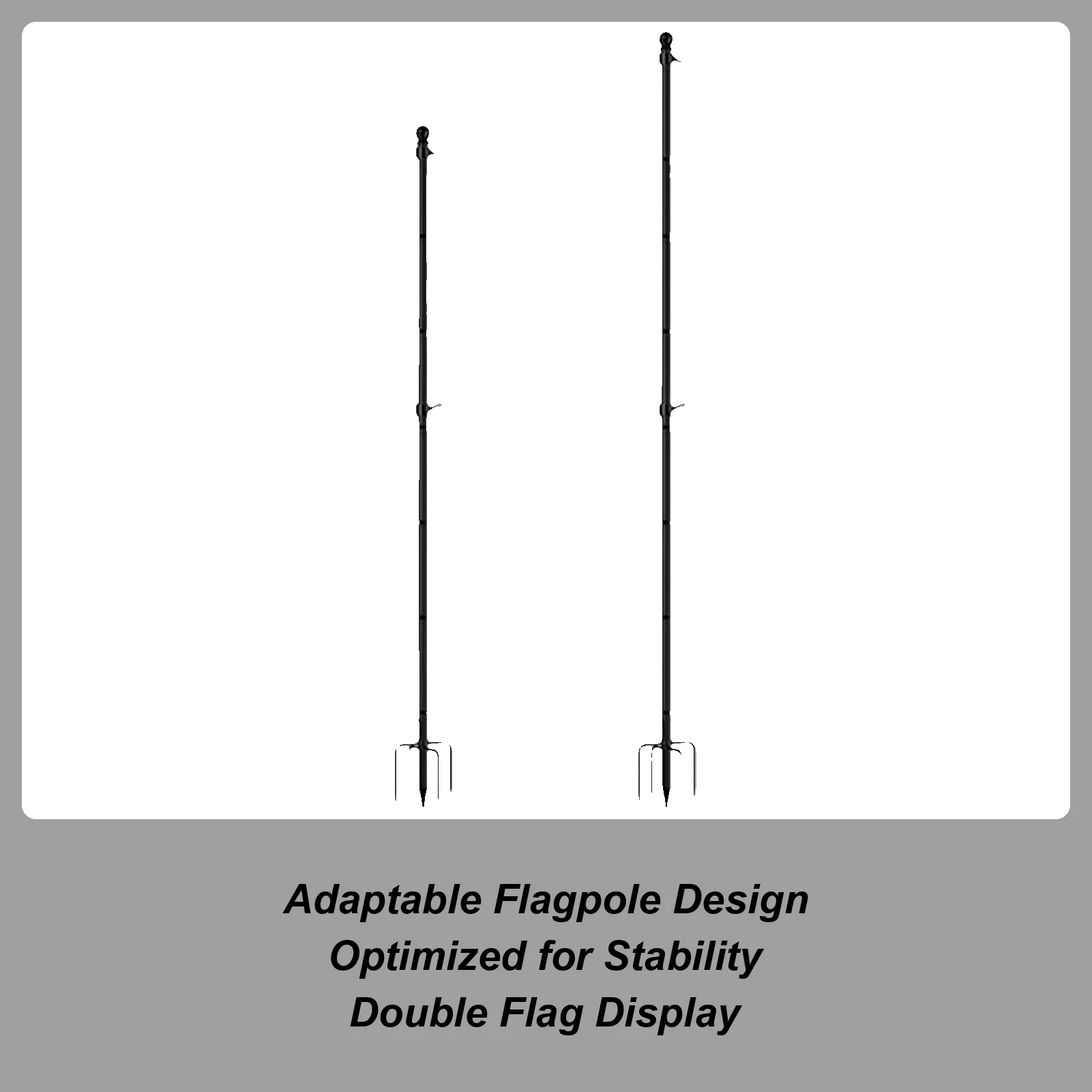 8/10 FT In Ground Flag Pole Outdoor Flag Pole Height Heavy Duty Residential Flagpole For Backyard Lawn Patio Courtyard