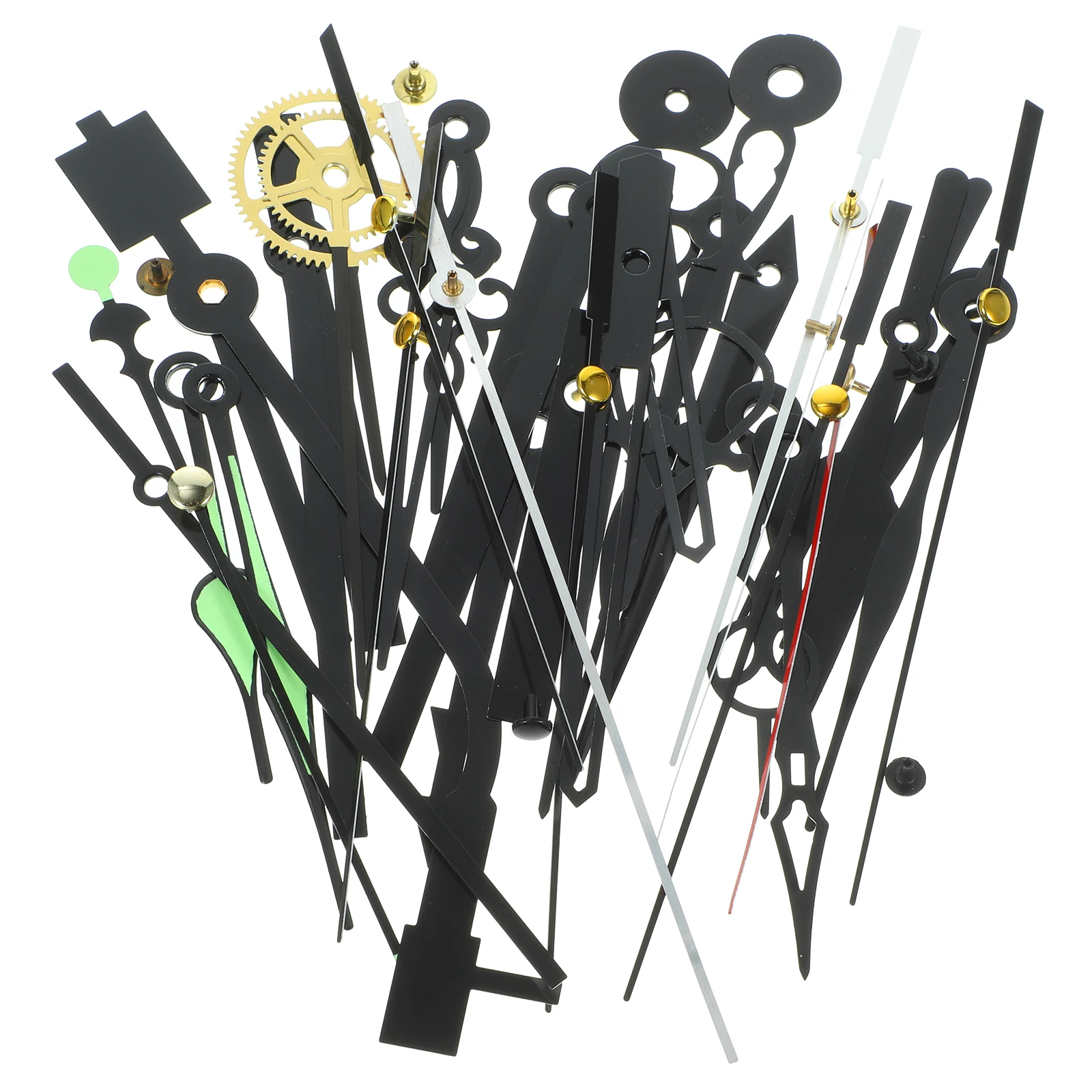 

15 set Hands Set Replacement Screw On Mini Diy Repair Kit Wall Clock Accessories Plastic Durable Parts Easy Install Mute Hands