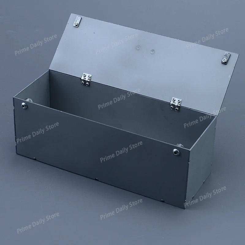 1/14 Scale Truck Tool Box, Sand‑Blasted Stainless Steel, for Tamiya Tractor and Tipper Truck Models