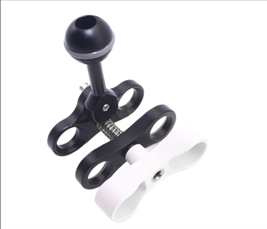 Nitescuba Diving With Ball Head Butterfly Clip Three-hole Butterfly Clip Clamp Ball Adapter Mount For GoPro Rx100 Camera Housing