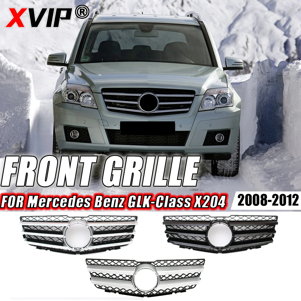 

XVIP Chrome Silver GTR Style Front Racing Grille For Mercedes Benz GLK X204 2008-2012 GLK280 GLK300 GLK350 Front Bumper Grilles