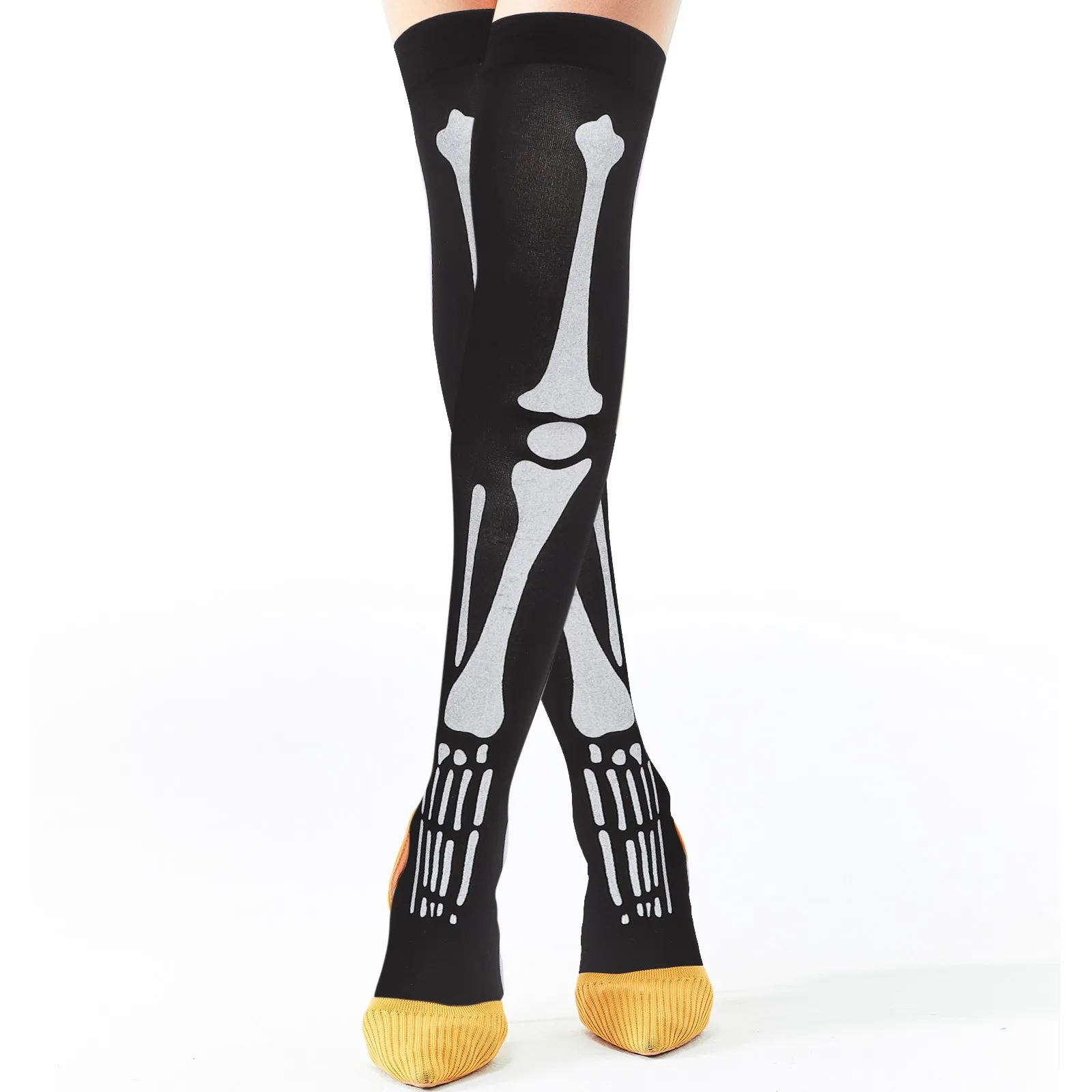 

Комплект: длинные носки и перчатки с узором, легкие, дышащие, для Хэллоуина, косплея, костюмированных вечеринок