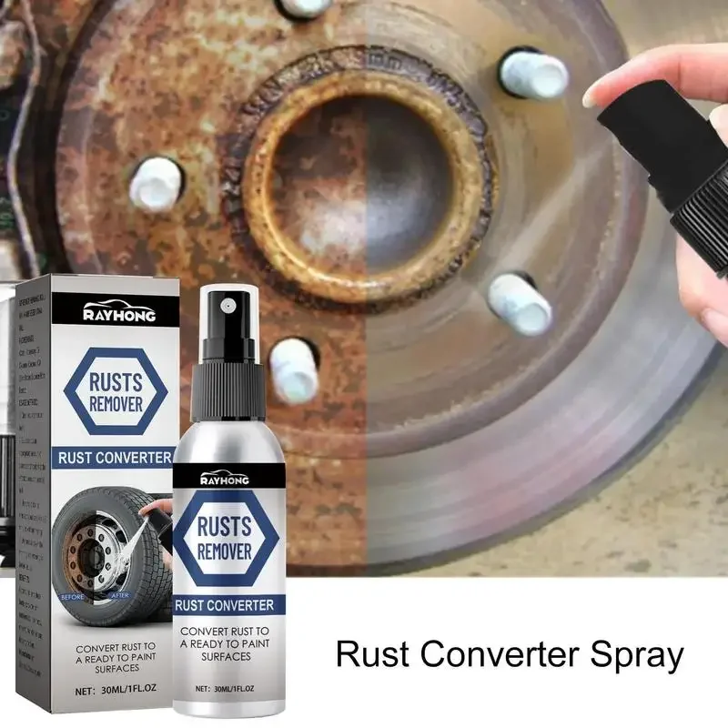 30ML Multi Purpose Rust Remover Spray Metal Surface Chrome Paintar Auto Rust Stain Remover Car Detailing Rust Removal for Metal