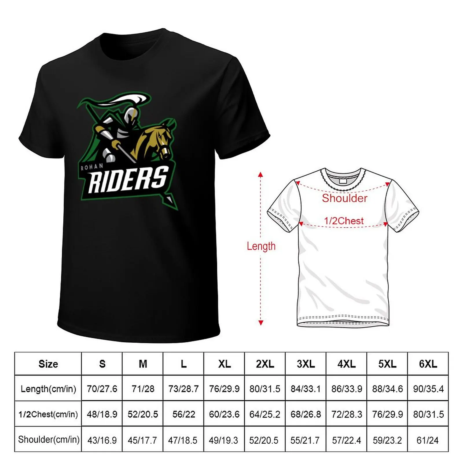 Rohan Riders Team Logo T-Shirt tops vintage plus size clothes for a boy mens t shirt graphic