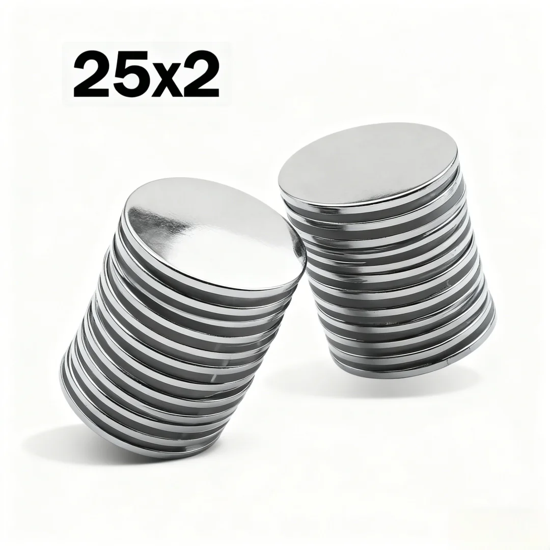 25x2mm Super Strong Magnet N35 Round Magnetic NdFeB Neodymium Magnet Powerful Disc imanes Refrigerator Magnets