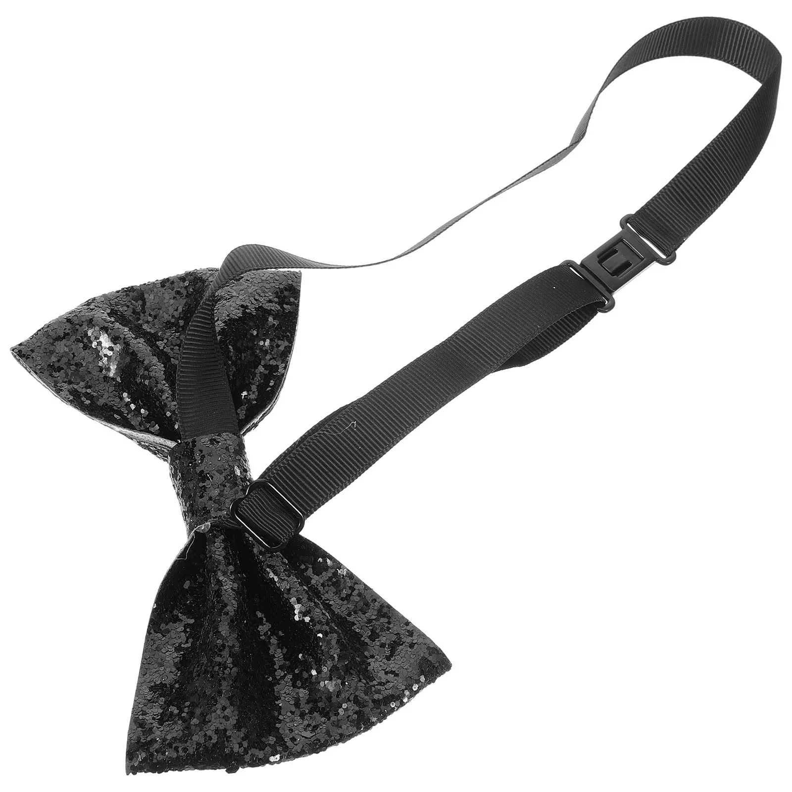 Adult Bow Tie For Men Adjustable Pre-Tied Suit Accessory Formal Wedding Uniform Necktie Prom Glitter Fabric Mens