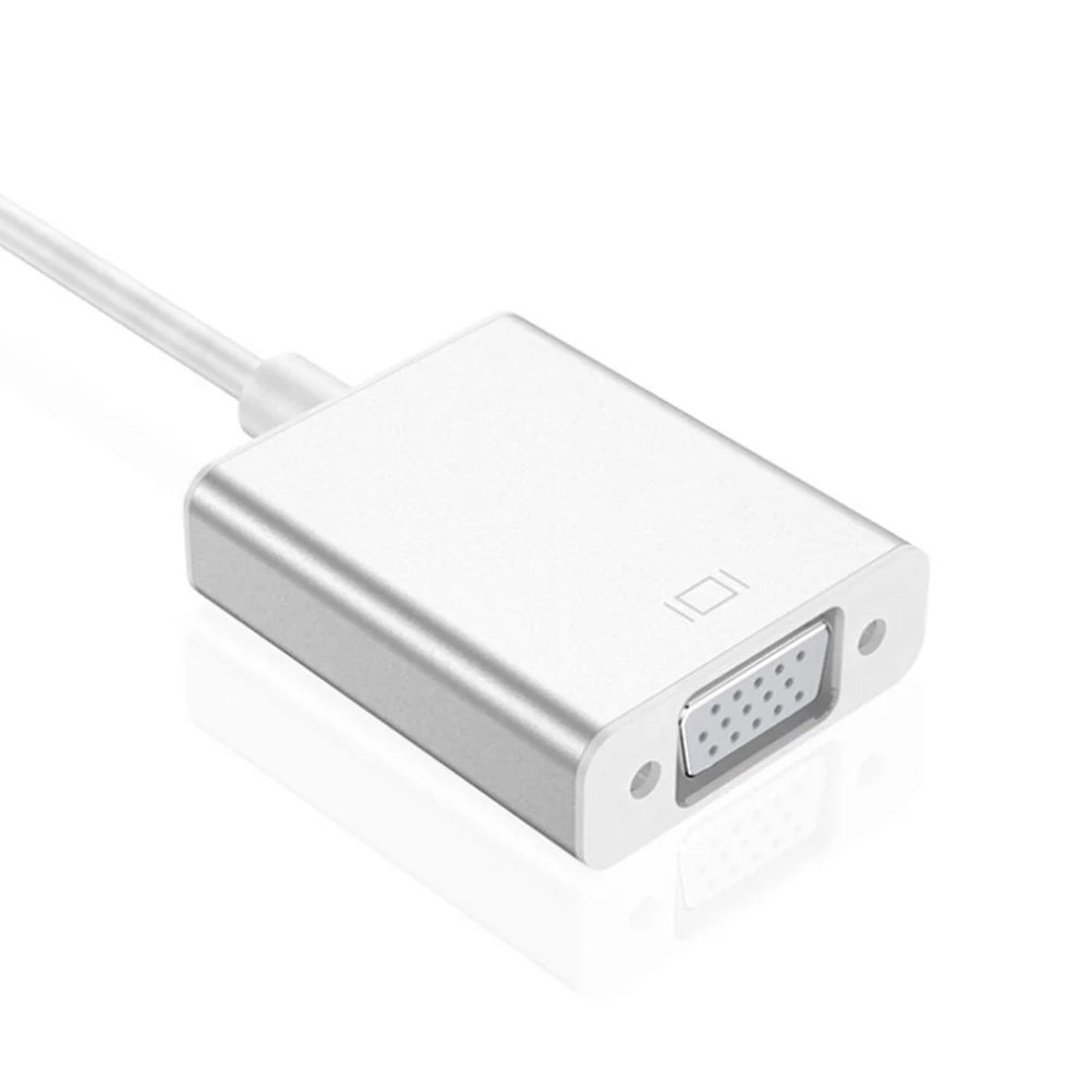 Kabel adapter USB-C na VGA USB 3.1 Typ C żeński konwerter VGA do laptopa, odwracany, Plug & Play, z możliwością wymiany podczas pracy