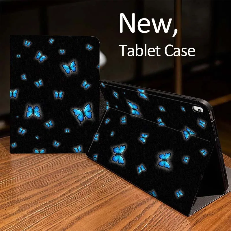 

Blue Butterfly Cartoon Pattern Case For iPad Pro mini Air 1 2 4 3 5 6 7 8gen 9gen 11 M2 M3 M4 6th 7th 10th 11th Gen 2025 Tablet