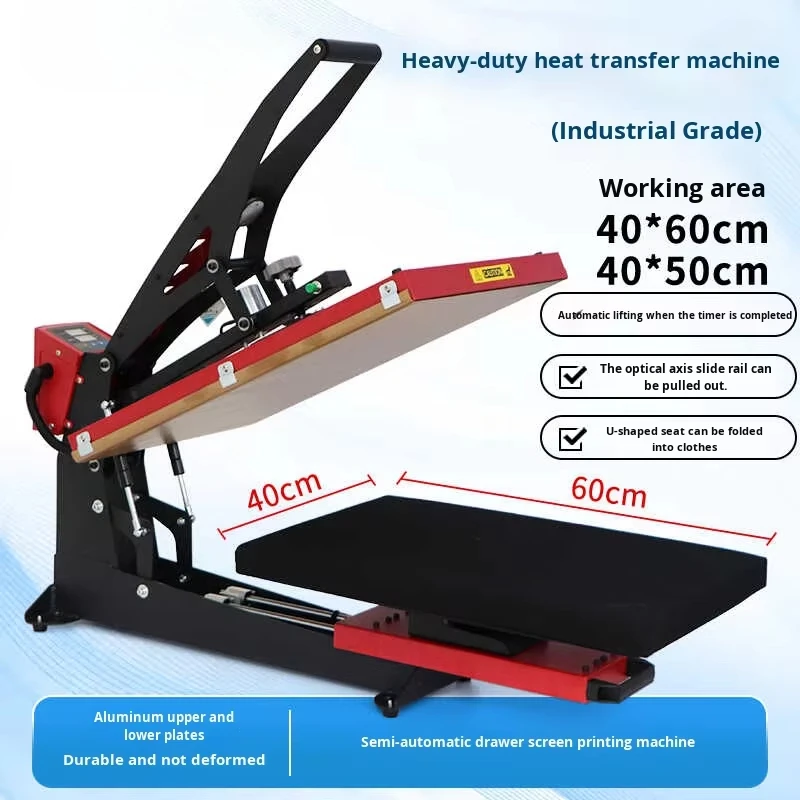 220V 4060 Drawer Opening Heat Transfer Flatbed Ironing Machine 40*50 T-Shirt Printing Equipment for Heat Press Machine