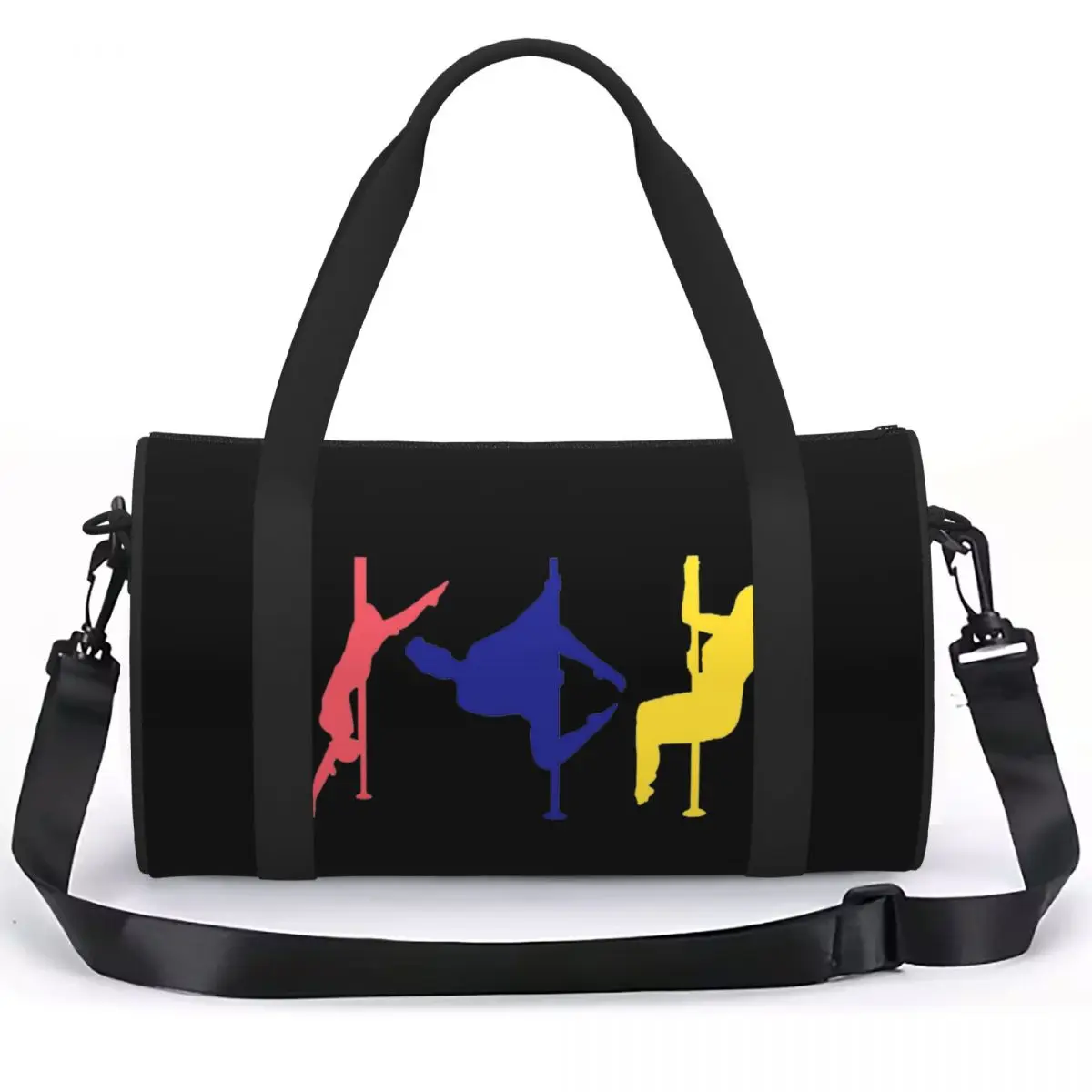 Hangback Frog Pole Dance Figures Pole Dance Luggage Bag Large Capacity Duffle Tote Bag Handbags Gym Bags Fitness