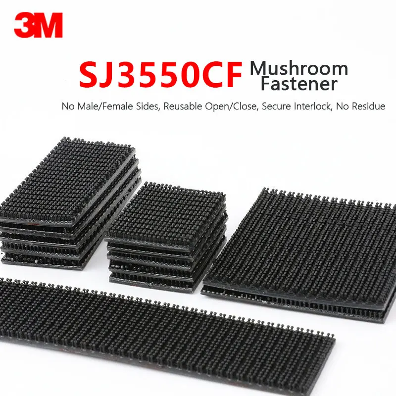 3M Dual Lock Tape Double Sided Adhesive Mushroom Reclosable Fastener Black Transparent Adhesive Tape Strong Durable 3550 - view 6