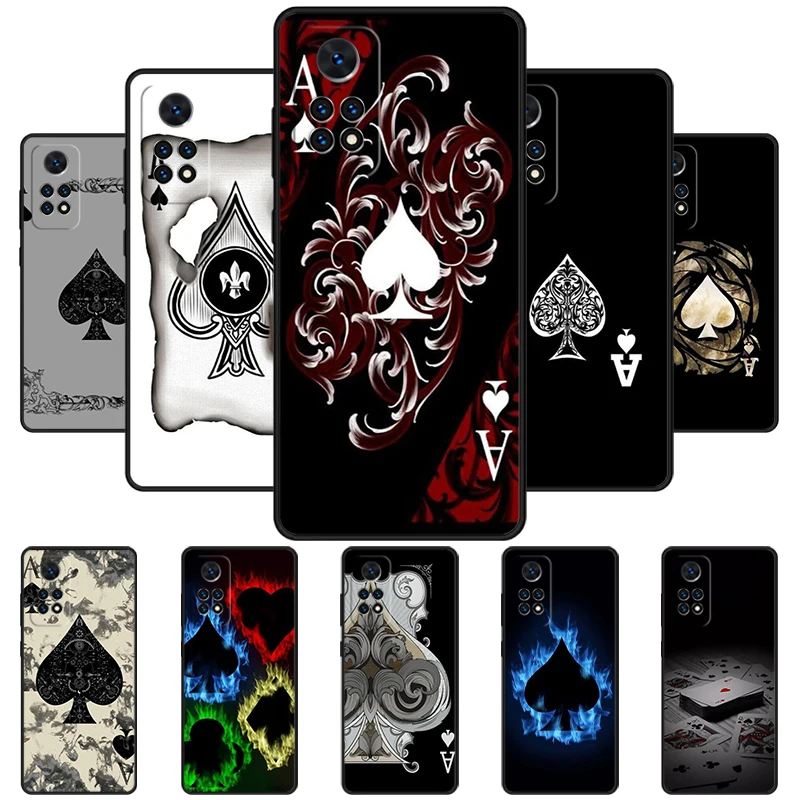 Cards King Casino Design Phone Case For Redmi Note 11 EPro 11S 10 10T 9S Promax 8 Pro Xiaomi Mi 10 11 12X 12S Ultra Cover