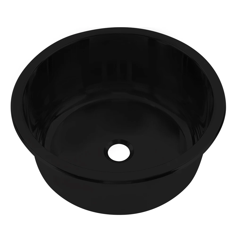 

Classic Design Single Basin Bowl Black Stainless Steel RV Kitchen Sink for RV Caravan Motorhome Camper Boat Yacht