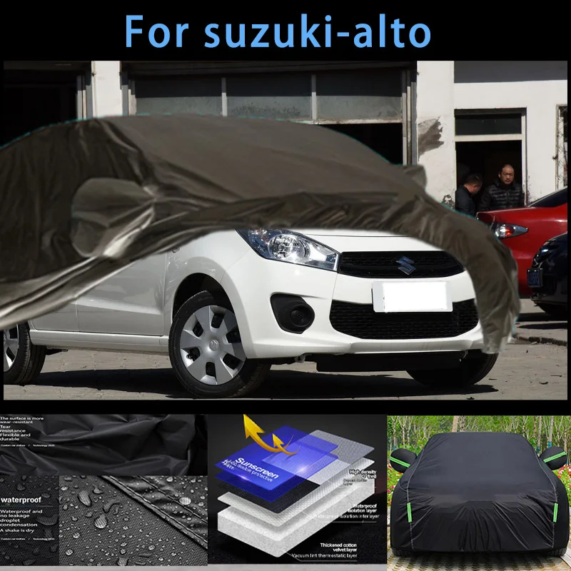 

For suzuki-alto Outdoor Protection Full Car Covers Snow Cover Sunshade Waterproof Dustproof Exterior Car accessories