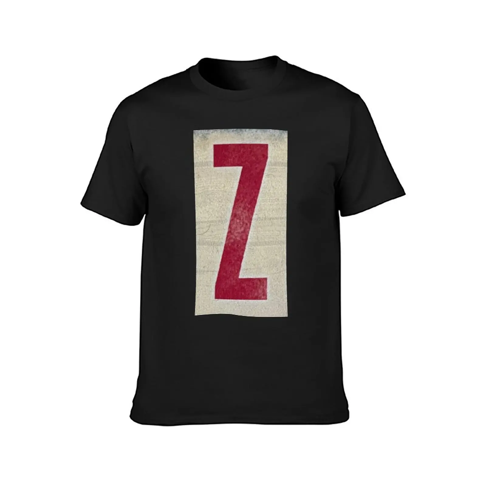 Letter Z Metal Sign T-Shirt for a boy shirts graphic tees Men's clothing