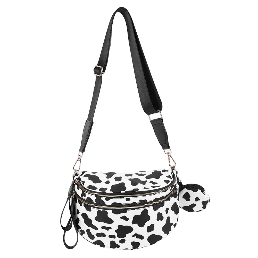 

Women Trendy Shoulder Bag Lightweight Sling Bag Versatile Nylon Chest Bag Outdoor Sports Bag with Matching Headphone Bag