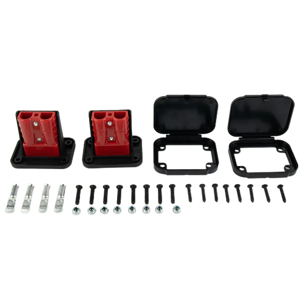 Imagem -02 - Montagem Embutida Dupla para Anderson Plug Suporte de Montagem Caravana Reboque Caminhão Conexão Conector 50 Amp 1pc