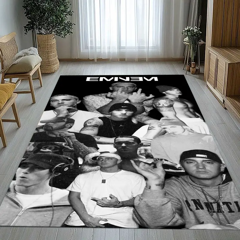 Fashion Rap God Slim Shady Eminem Hiphop Area Rug,Soft Non-Slip Carpet Mat for Living Room Bedroom,Sofa Floor Rug,Home Decor